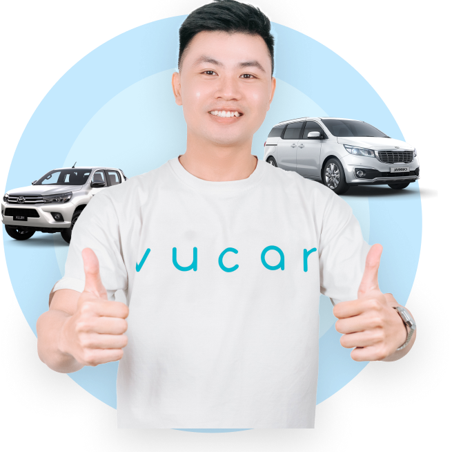 Vucar representative with cars